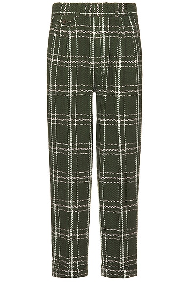 Beams Plus 2 Pleats Relax Trousers in Brown