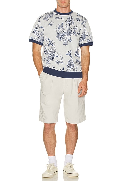 Knit Tee Bird Jacquard