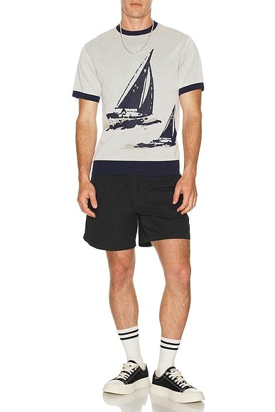 Knit Tee Box Jacquard