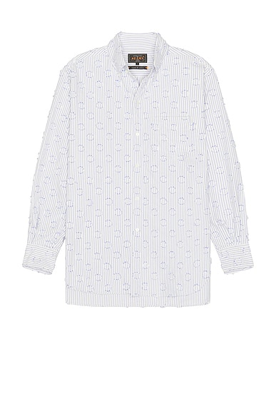 B.D. Classic-Fit Burnout Dot Candy Stripe