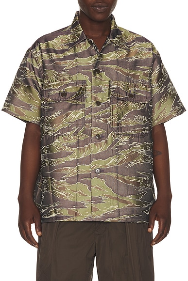 Mil-Sht Tiger Stripe Mesh Jacquard