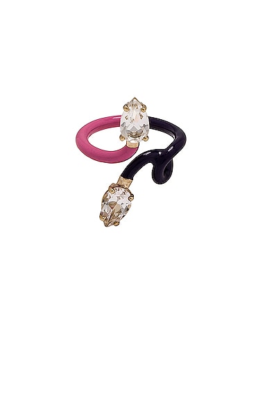 BEA BONGIASCA Double B Vine Ring in Pink
