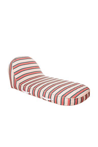 business & pleasure co. Pool Lounger Inflatable in Bistro Dusty Pink Stripe