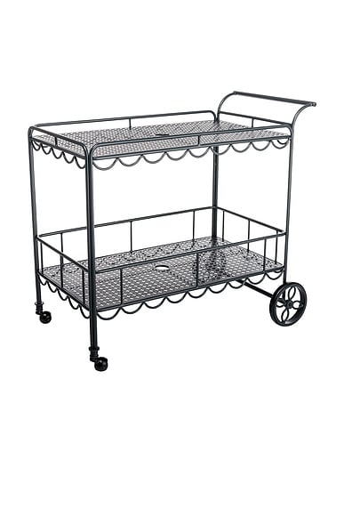 business & pleasure co. Al Fresco Bar Cart in Vintage Black