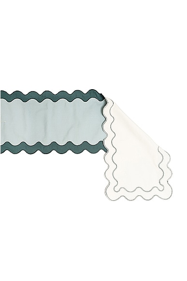 Shop Business & Pleasure Co. Table Runner In Riviera Green