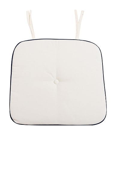 business & pleasure co. Al Fresco Dining Chair Cushion in Rivie White