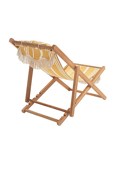 Shop Business & Pleasure Co. Sling Chair In Vintage Yellow Stripe