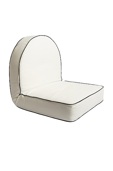 business & pleasure co. Reclining Pillow Lounger in Antique White