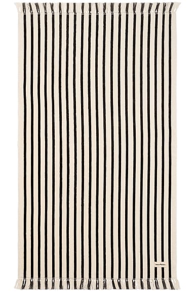 business & pleasure co. Beach Towel in Monaco Black | FWRD