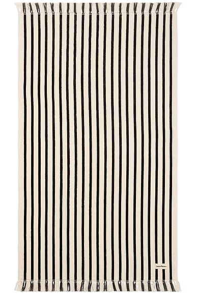 business & pleasure co. Beach Towel in Riviera Black