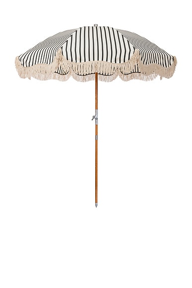 business & pleasure co. Premium Umbrella in Monaco Black Stripe