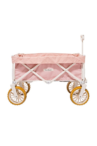business & pleasure co. Folding Beach Cart in Laurens Pink Stripe