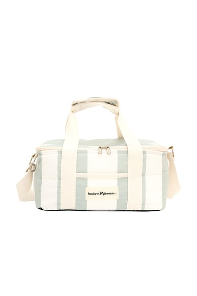 business & pleasure co. Holiday Cooler in Sage Capri Stripe