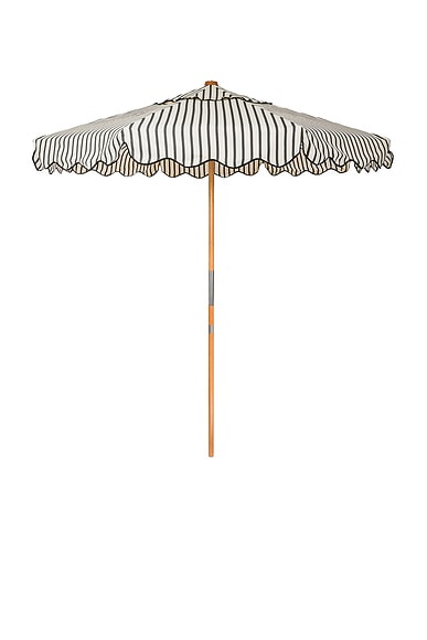 business & pleasure co. Market Umbrella in Monaco Black Stripe