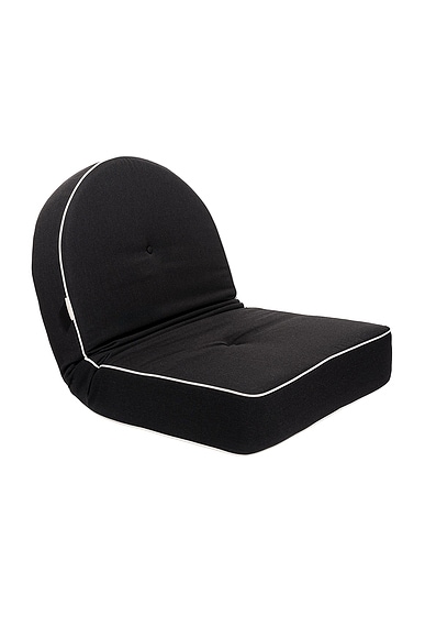 business & pleasure co. Reclining Pillow Lounger in Riviera Black