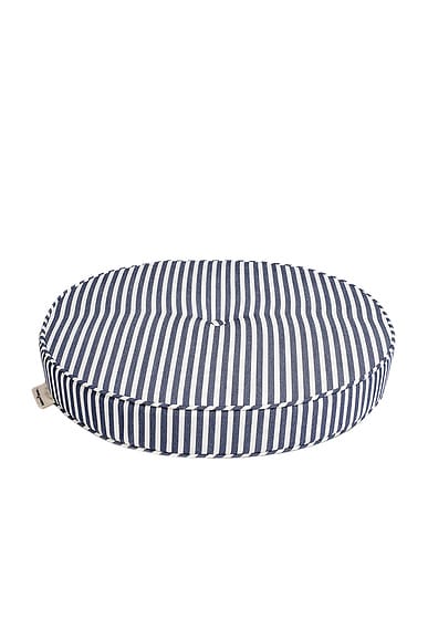 business & pleasure co. Circular Pillow in Laurens Navy Stripe