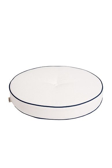 business & pleasure co. Circular Pillow in Riviera White