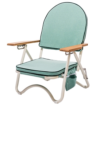 business & pleasure co. Pam Chair in Bistro Green Stripe