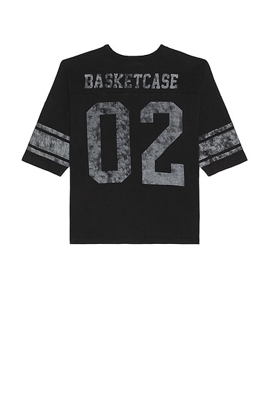 Basketcase Horsecollar Football Short Sleeve Shirt in Black