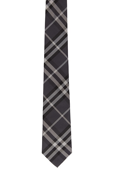 Burberry Vintage Scale Check Tie in Charcoal