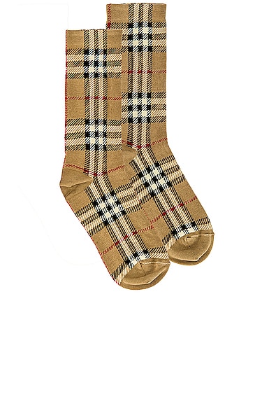 Burberry Socks In Archive Beige