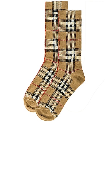 Shop Burberry Socks In Archive Beige