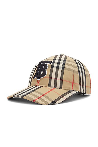 Burberry Brown Polka Dot Check Button Hat