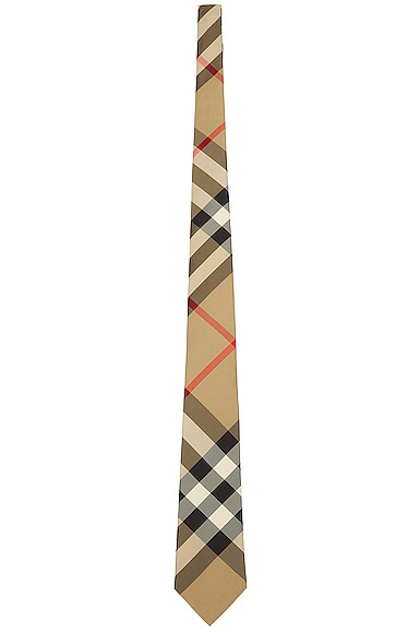 Burberry Exploded Check Tie In Archive Beige