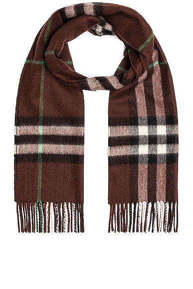 Giant Check Scarf in Brown
