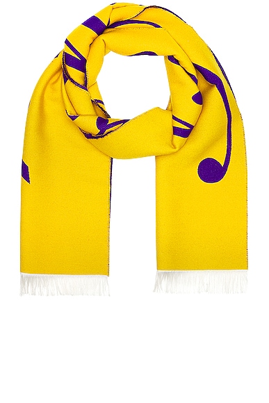 Football Scarf in Yellow