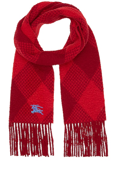 Burberry Argyle Scarf in Red