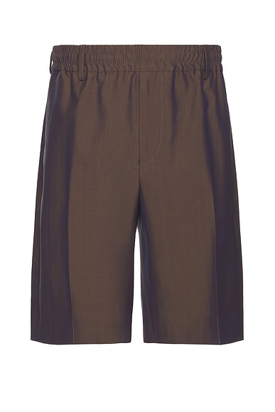 Shop Burberry Pleated Short In Barrel