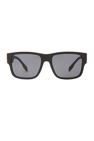 Burberry Square Knight Sunglasses in Matte Black