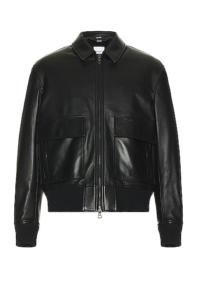 Rick Owens Work Glass Ice Lambskin Leather Jacket in Black | FWRD