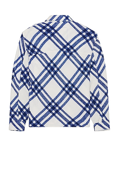 Shop Burberry Check Jacket In Salt Ip Check