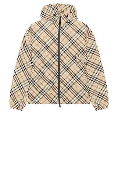 Nylon Check Windbreaker