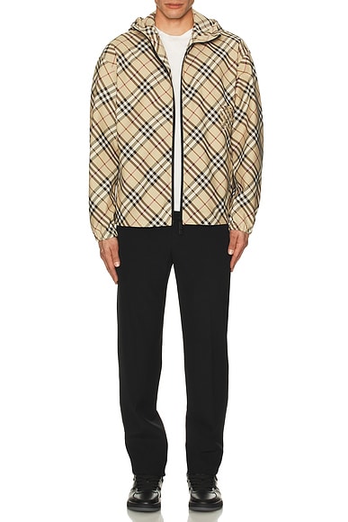 Nylon Check Windbreaker