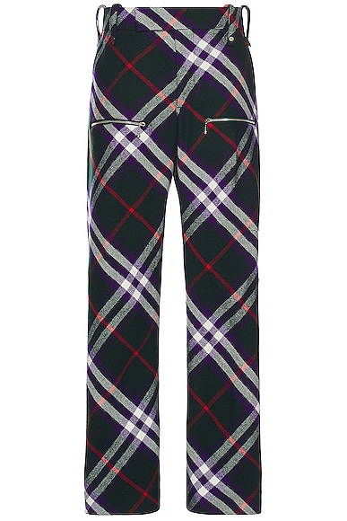 Burberry Check Trouser in Vine Deep Royal Ip Check