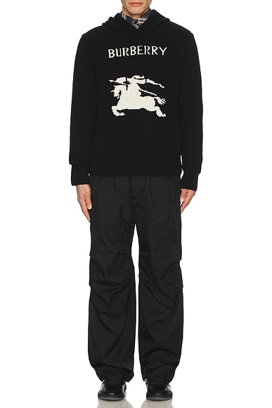Check Nylon Cargo Trousers