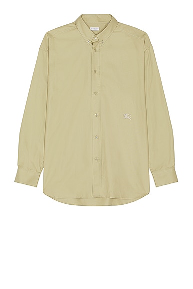 Burberry Long Sleeve Chest Pocket Shirt in Hunter