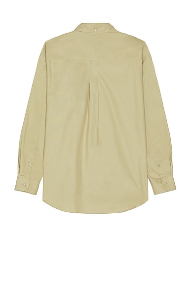 Shop Burberry Long Sleeve Chest Pocket Shirt In Hunter