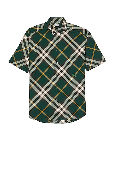 Burberry Short Sleeve Check Pattern Shirt in Ivy Ip Check