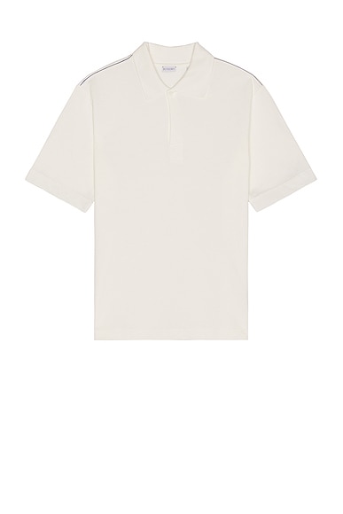Shop Burberry Basic Polo In Chalk
