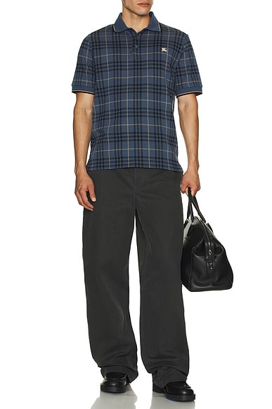 Check Slim Polo With EKD