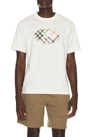 Burberry Ryan Knightstamp T-Shirt in Chalk