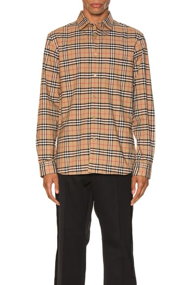 Small Scale Stretch Check Shirt