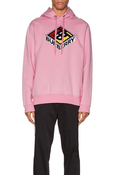 Burberry pink hoodie new arrivals