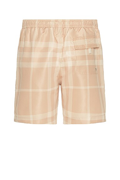 Burberry Check Drawcord Swim Shorts In Soft_fawn_ip_chck