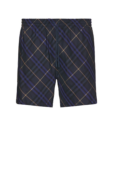 Printed Check Swim Short