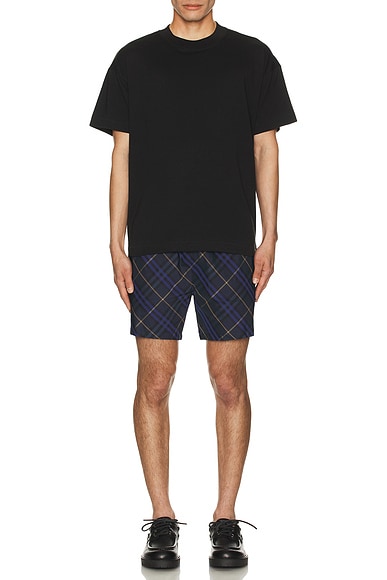 Printed Check Swim Short